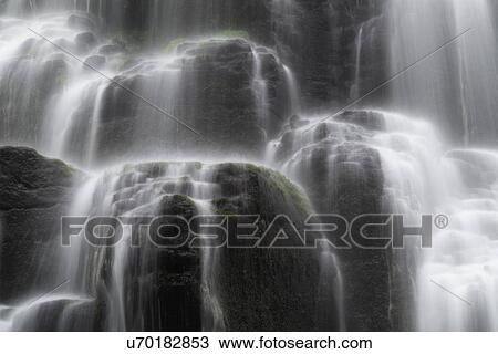 Close-up of rocky waterfall View Large Photo Image Stock Image - Close-up of rocky waterfall. Fotosearch
