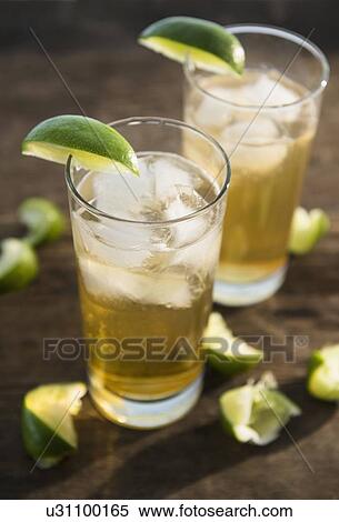 Stock Photography - Dark and stormy cocktail. Fotosearch