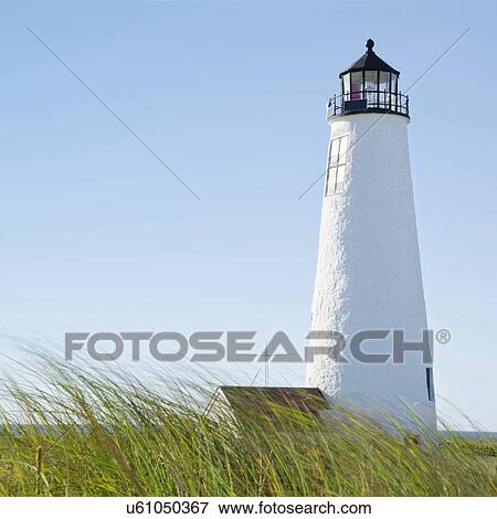 Great Point Lighthouse against clear sky with marram grass in foreground View Large Photo Image Stock Photo - Great Point Lighthouse against clear sky with marram grass in foreground. Fotosearch