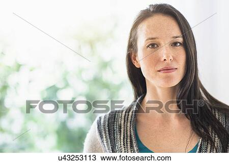 Portrait of brunette View Large Photo Image Stock Image - Portrait of brunette. Fotosearch