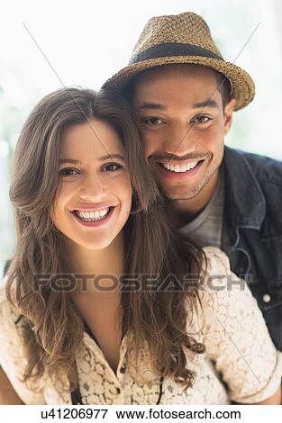 Stock Photo - Portrait of happy couple. Fotosearch