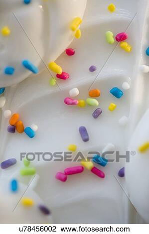 Stock Image - Studio shot of cake icing. Fotosearch