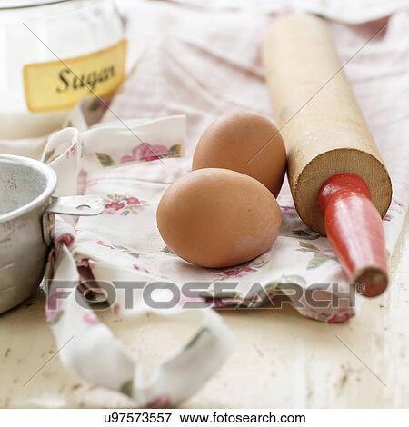 Stock Photo - Studio shot of cake ingredients. Fotosearch