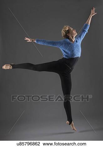 Studio shot of female ballet dancer View Large Photo Image Stock Image - Studio shot of female ballet dancer. Fotosearch