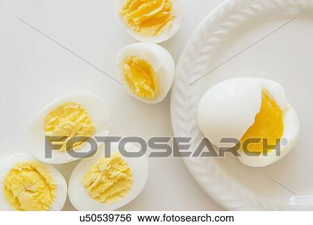 Studio shot of hard-boiled eggs View Large Photo Image Stock Photograph - Studio shot of hard-boiled eggs. Fotosearch