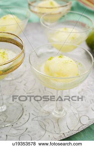 Stock Photo - Studio shot of ice cream desserts. Fotosearch