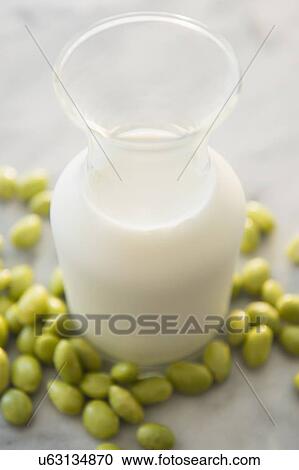 Stock Image - Studio shot of soy milk. Fotosearch