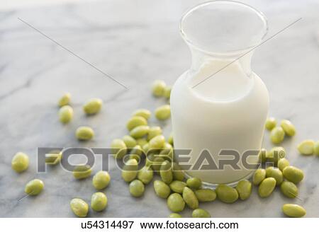 Stock Photo - Studio shot of soy milk. Fotosearch