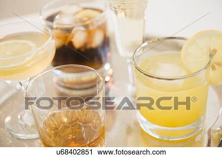 Studio shot of various drinks View Large Photo Image Stock Image - Studio shot of various drinks. Fotosearch