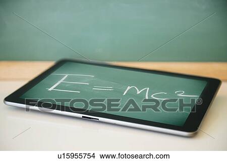 Theory of general relativity displayed on tablet View Large Photo Image Picture - Theory of general relativity displayed on tablet. Fotosearch