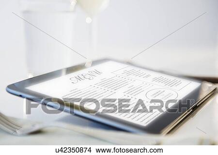 Wine list on digital tablet View Large Photo Image Picture - Wine list on digital tablet. Fotosearch