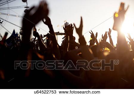 Audience At Outdoor Music Festival View Large Photo Image Stock Image - Audience At Outdoor Music Festival. Fotosearch