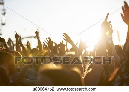 Audience At Outdoor Music Festival View Large Photo Image Stock Image - Audience At Outdoor Music Festival. Fotosearch