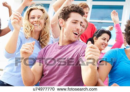 Audience Dancing At Outdoor Concert Performance View Large Photo Image Stock Image - Audience Dancing At Outdoor Concert Performance. Fotosearch