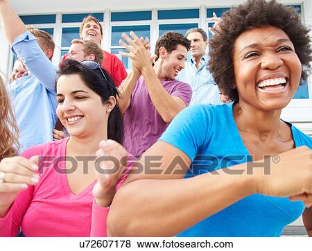 Audience Dancing At Outdoor Concert Performance View Large Photo Image Stock Photo - Audience Dancing At Outdoor Concert Performance. Fotosearch