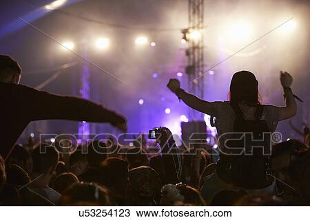Audience Enjoying Themselves Music Concert View Large Photo Image Stock Image - Audience Enjoying Themselves Music Concert. Fotosearch