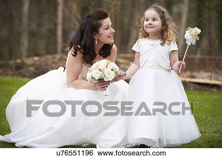 Bride With Bridesmaid On Wedding Day View Large Photo Image Stock Photograph - Bride With Bridesmaid On Wedding Day. Fotosearch