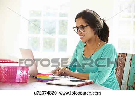 Businesswoman Working In Office At Home View Large Photo Image Stock Image - Businesswoman Working In Office At Home. Fotosearch