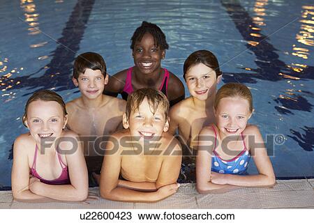 Children in swimming pool View Large Photo Image Stock Image - Children in swimming pool. Fotosearch