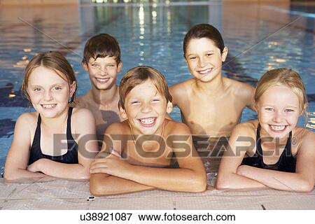 Children in swimming pool View Large Photo Image Stock Photo - Children in swimming pool. Fotosearch