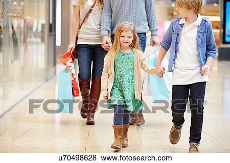 Children On Trip To Shopping Mall With Parents View Large Photo Image Stock Photo - Children On Trip To Shopping Mall With Parents. Fotosearch