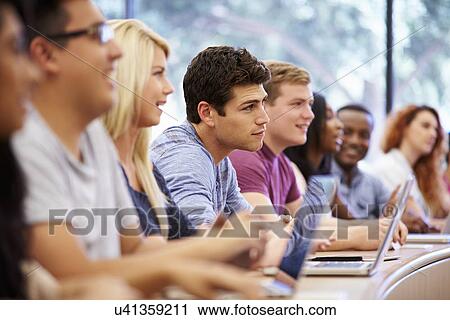 Class Of University Students Using Laptops In Lecture View Large Photo Image Stock Image - Class Of University Students Using Laptops In Lecture. Fotosearch