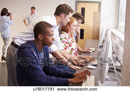 College Students Using Computers On Media Studies Course View Large Photo Image Stock Image - College Students Using Computers On Media Studies Course. Fotosearch