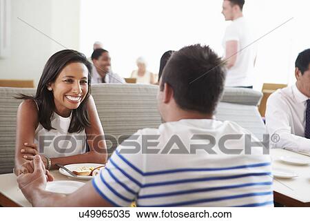 Couple Enjoying Breakfast In Hotel Restaurant View Large Photo Image Stock Photography - Couple Enjoying Breakfast In Hotel Restaurant. Fotosearch