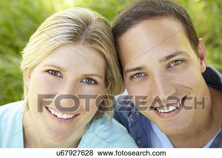 Stock Photo - Couple outdoors. Fotosearch