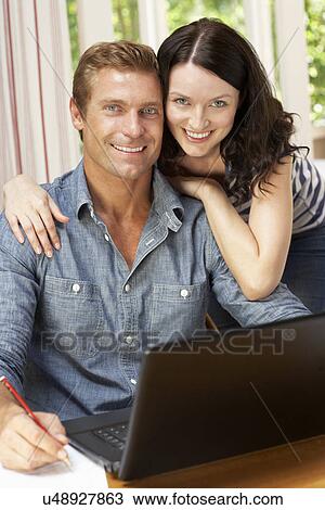 Couple Working In Home Office View Large Photo Image Stock Image - Couple Working In Home Office. Fotosearch