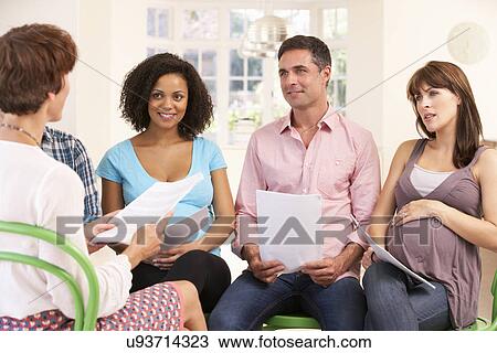 Couples at ante natal class View Large Photo Image Stock Image - Couples at ante natal class. Fotosearch