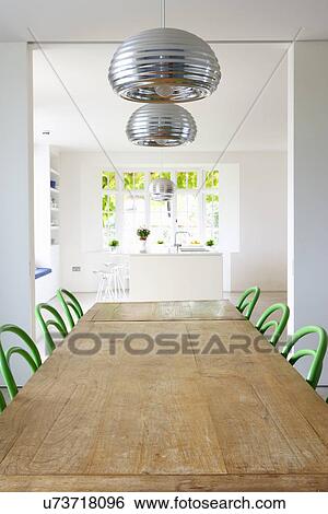 Dining Room In Modern House With Table And Chairs View Large Photo Image Stock Photograph - Dining Room In Modern House With Table And Chairs. Fotosearch