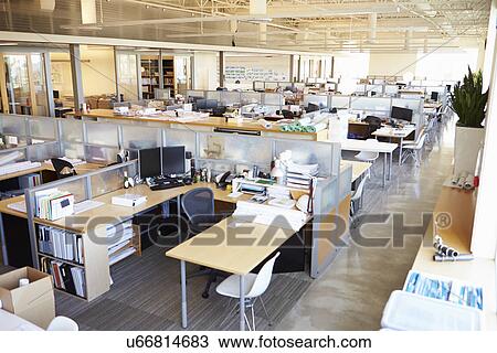 Stock Image - Empty Modern Open Plan Office. Fotosearch
