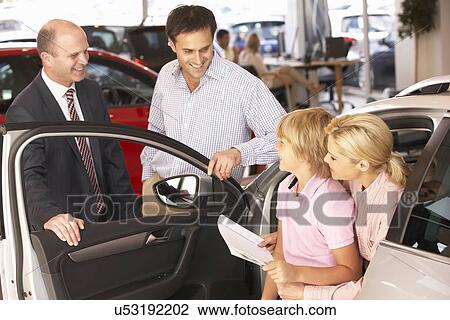 Family buying new car View Large Photo Image Stock Image - Family buying new car. Fotosearch
