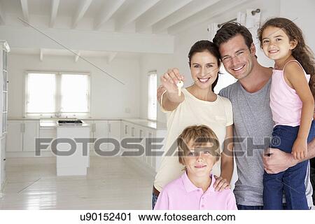 Family in new home View Large Photo Image Stock Image - Family in new home. Fotosearch