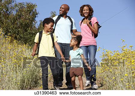 Family on country hike View Large Photo Image Stock Image - Family on country hike. Fotosearch