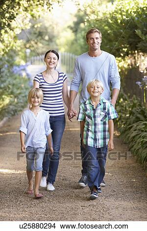 Family on country walk View Large Photo Image Picture - Family on country walk. Fotosearch