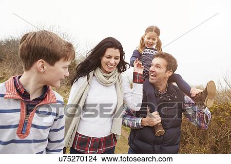 Family On Countryside Walk View Large Photo Image Picture - Family On Countryside Walk. Fotosearch