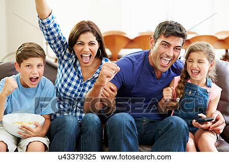 Family Watching Soccer Celebrating Goal View Large Photo Image Stock Photography - Family Watching Soccer Celebrating Goal. Fotosearch