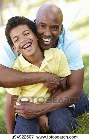 Stock Photo - Father and son portrait. Fotosearch