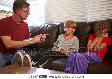 Father Being Physically Abusive Towards Children At Home View Large Photo Image Stock Photograph - Father Being Physically Abusive Towards Children At Home. Fotosearch