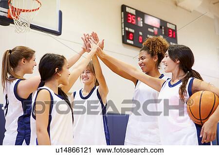 Female High School Basketball Team Having Team Talk View Large Photo Image Stock Image - Female High School Basketball Team Having Team Talk. Fotosearch