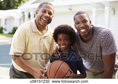 Grandfather With Son And Grandson Playing Basketball View Large Photo Image Stock Image - Grandfather With Son And Grandson Playing Basketball. Fotosearch