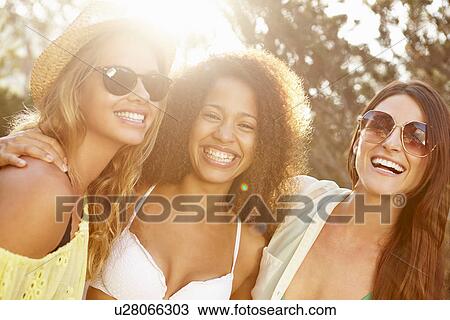 Group Of Female Friends Having Party On Beach Together View Large Photo Image Stock Image - Group Of Female Friends Having Party On Beach Together. Fotosearch