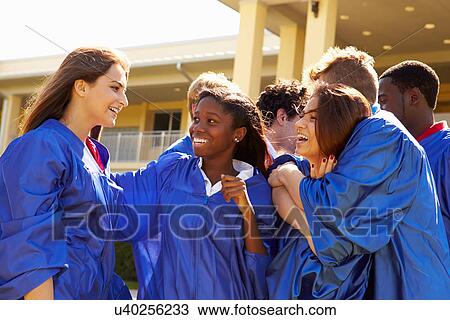 Group Of High School Students Celebrating Graduation View Large Photo Image Stock Image - Group Of High School Students Celebrating Graduation. Fotosearch