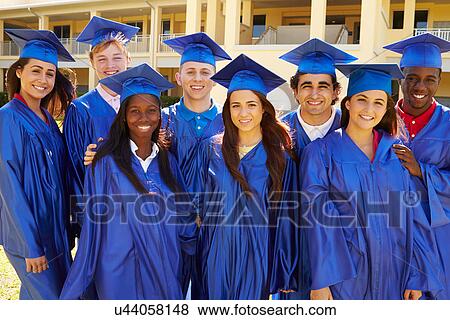 Group Of High School Students Celebrating Graduation View Large Photo Image Stock Photo - Group Of High School Students Celebrating Graduation. Fotosearch