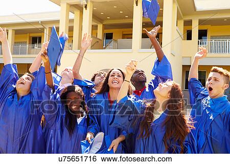 Group Of High School Students Celebrating Graduation View Large Photo Image Stock Photograph - Group Of High School Students Celebrating Graduation. Fotosearch