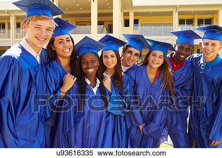 Group Of High School Students Celebrating Graduation View Large Photo Image Stock Photography - Group Of High School Students Celebrating Graduation. Fotosearch