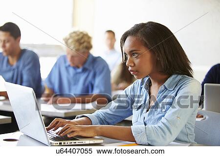 High School Students In Class Using Laptops View Large Photo Image Stock Photography - High School Students In Class Using Laptops. Fotosearch