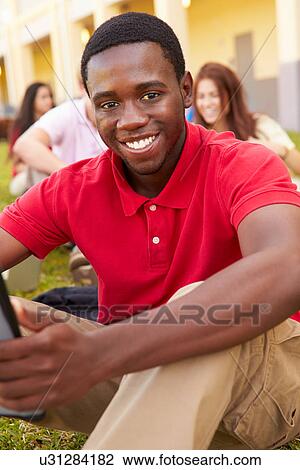 High School Students Studying Outdoors On Campus View Large Photo Image Stock Image - High School Students Studying Outdoors On Campus. Fotosearch